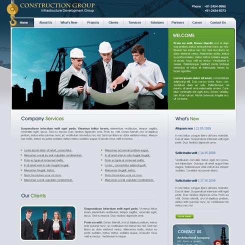 Website Creative on Construction Web Template 9   Stylishtemplate Com