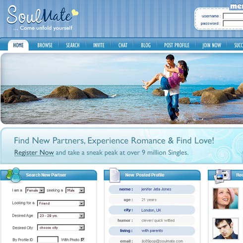 Dating Web Template 5