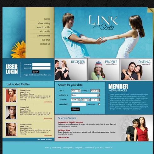 Dating Web Template 7